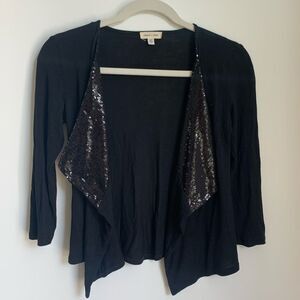 UO Silence + Noise Sequin Tuxedo Cardigan